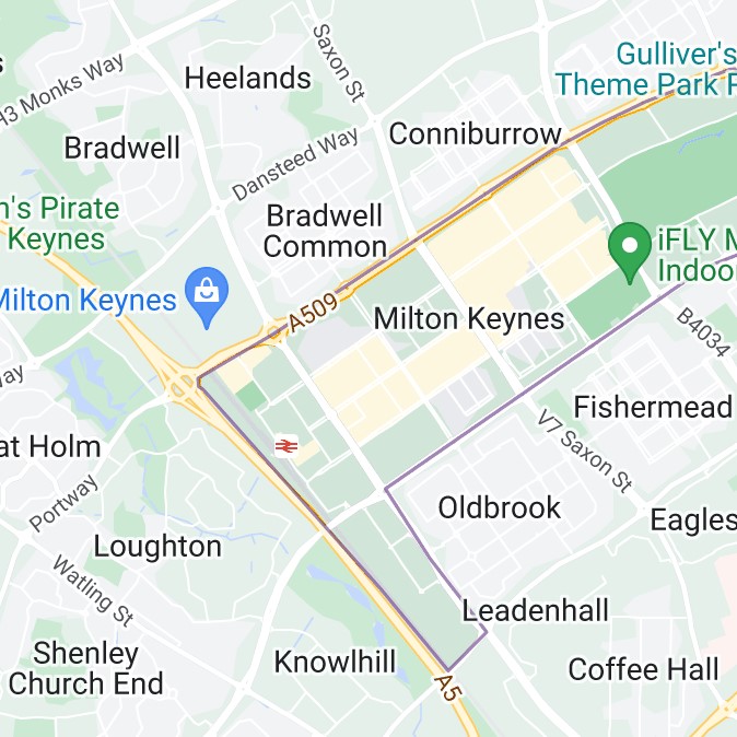 Map of Milton Keynes